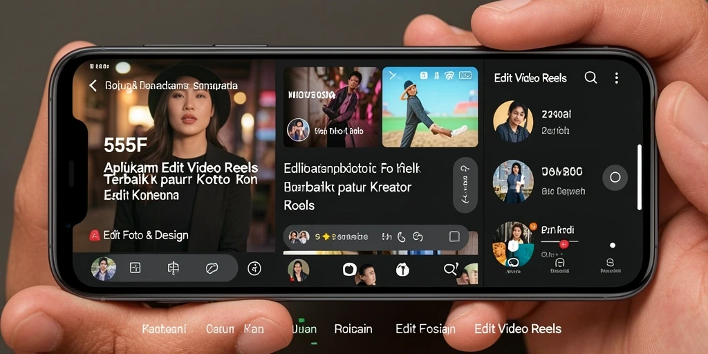 Antarmuka intuitif untuk Edit Video Reels yang menarik.