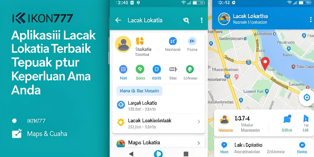 Antarmuka aplikasi IKON777 yang menampilkan posisi lokasi pengguna secara real-time.
