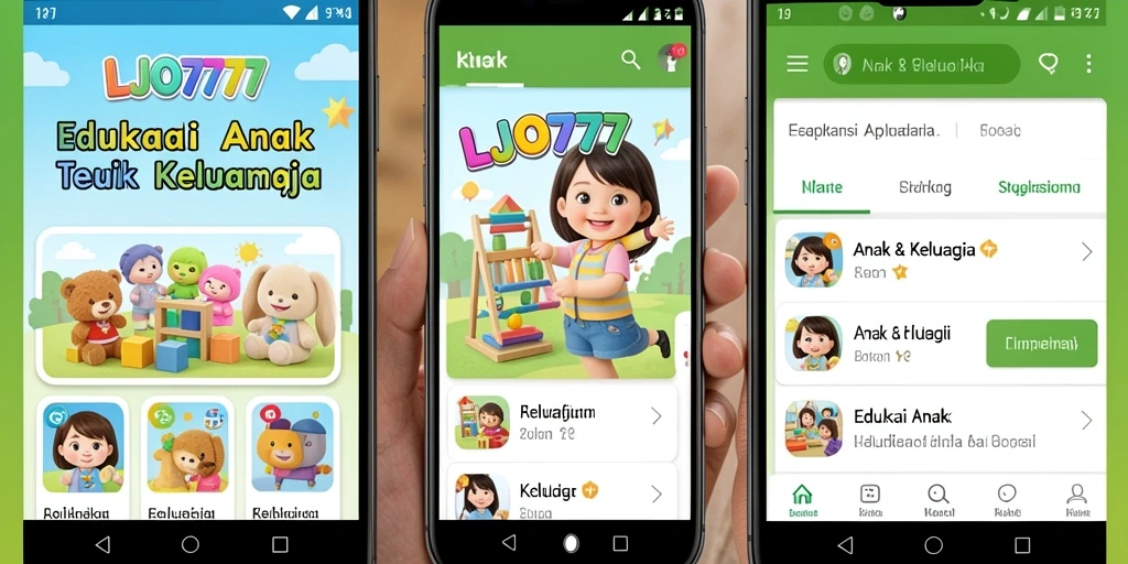 Tampilan antarmuka LJO777 yang interaktif dan ramah anak.