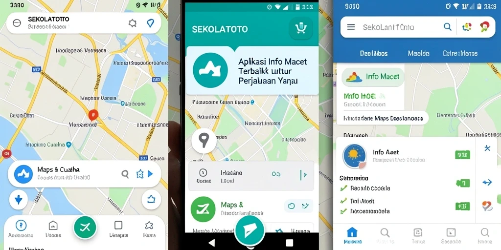 Tampilan antarmuka SEKOLAHTOTO menampilkan peta dan kondisi lalu lintas terkini.