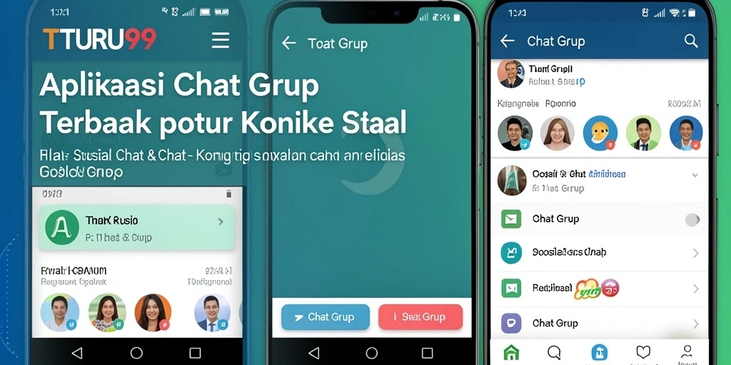 Antarmuka turu99 yang menampilkan fitur Chat Grup yang interaktif.